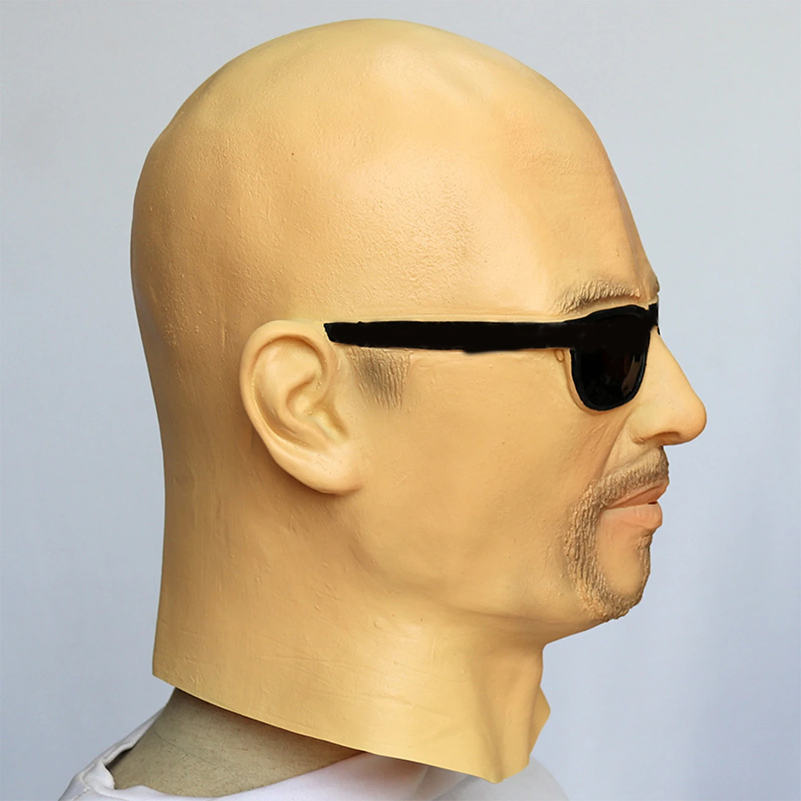 Head Facewear occhiali realistici Bald Man Facewear visiera copricapo per Cosplay Masquerade costumi di Halloween