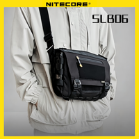 NITECORE SLB06 Messenger Bag Crossbody Bag Black Sling Bag 7L Functional Tactical Shoulder Bag For iphone Xiaomi Tablet Notebook