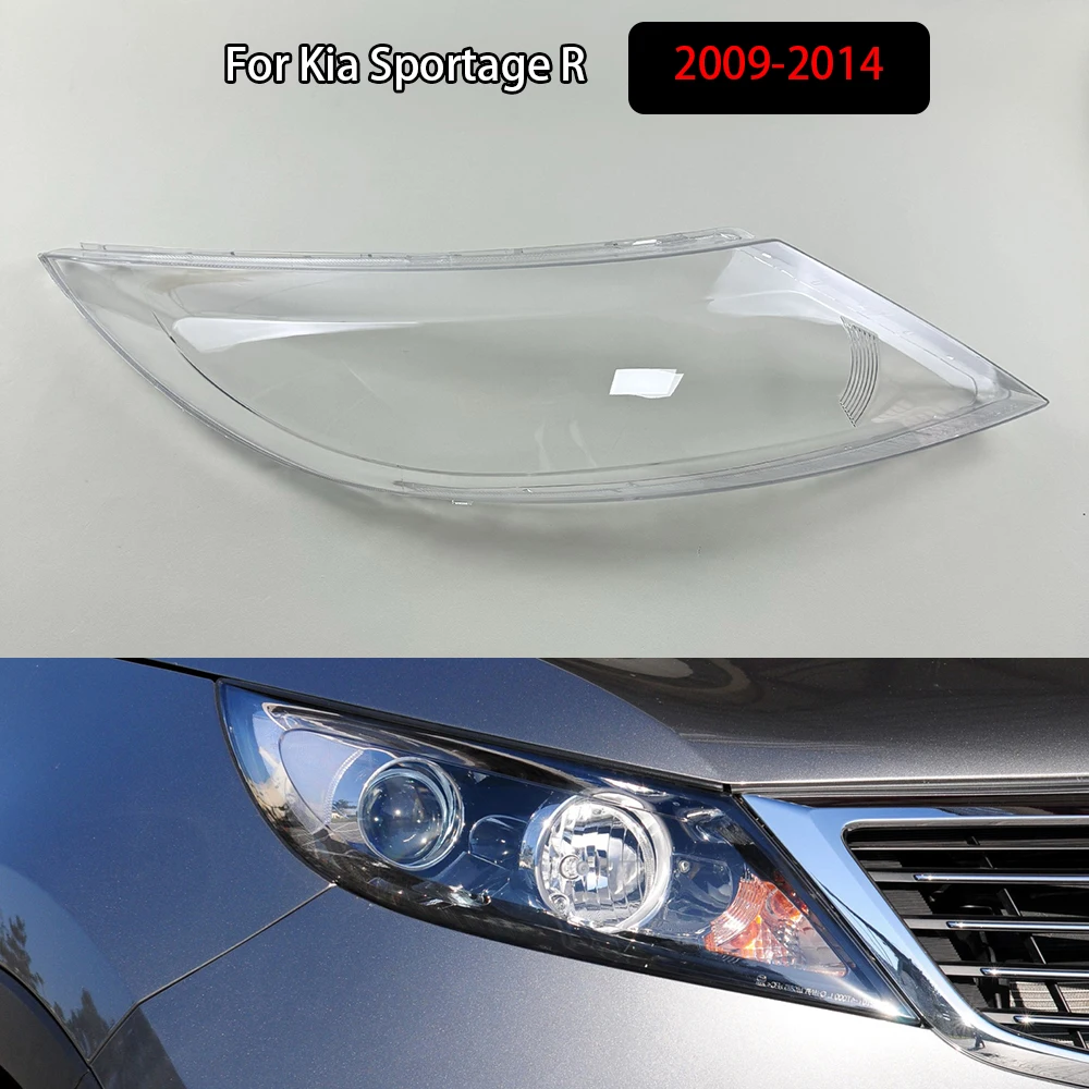 

For Kia Sportage R 2009-2014 Front Headlamps Cover Lens Headlights Shade Transparent Lampshade Plexiglass Shell Replace Housing