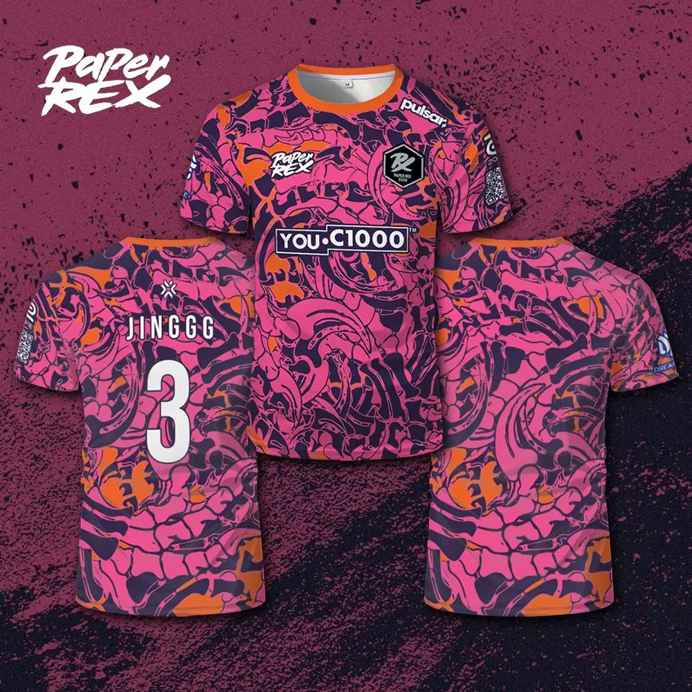 

Paper Rex Raptor 2025/26 Jersey PRX Valorant Pro League Player Training Uniform Men's/Women Casual O-Neck Short Sleeve T-shirt