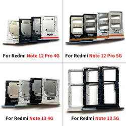 Micro Nano SIM Card Holder Tray chip slot drawer Holder Adapter Socket Parts For Xiaoomi Redmi Note 13 12 Pro 4G 5G (Dual Card）
