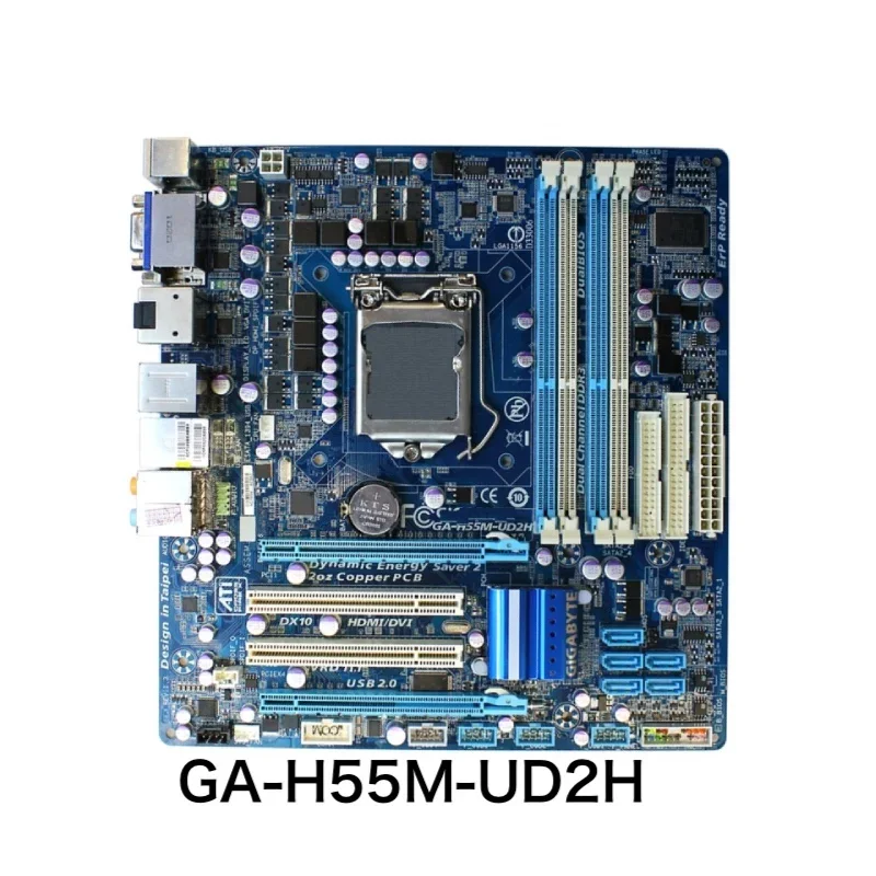 Dla Gigabyte GA-H55M-UD2H płyta główna pulpitu H55 LGA 1156 DDR3 Micro ATX płyta główna 100% testowane OK w pełni działa darmowa wysyłka