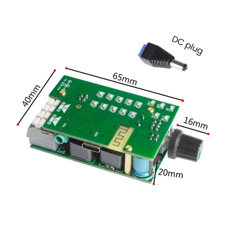 Módulo de Audio TPA3116 Bluetooth 5,0, placa amplificadora de nivel 2,0 Hifi, liberación de Audio Digital 2X50w