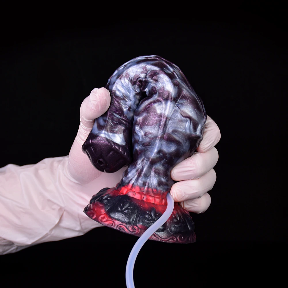 NNSX Large Ejaculation Dildo with Dog Knot Soft Silicone Anal Plug Squirting Penis Vaginal Masturbation Adult Sex Toys Unisex view 6