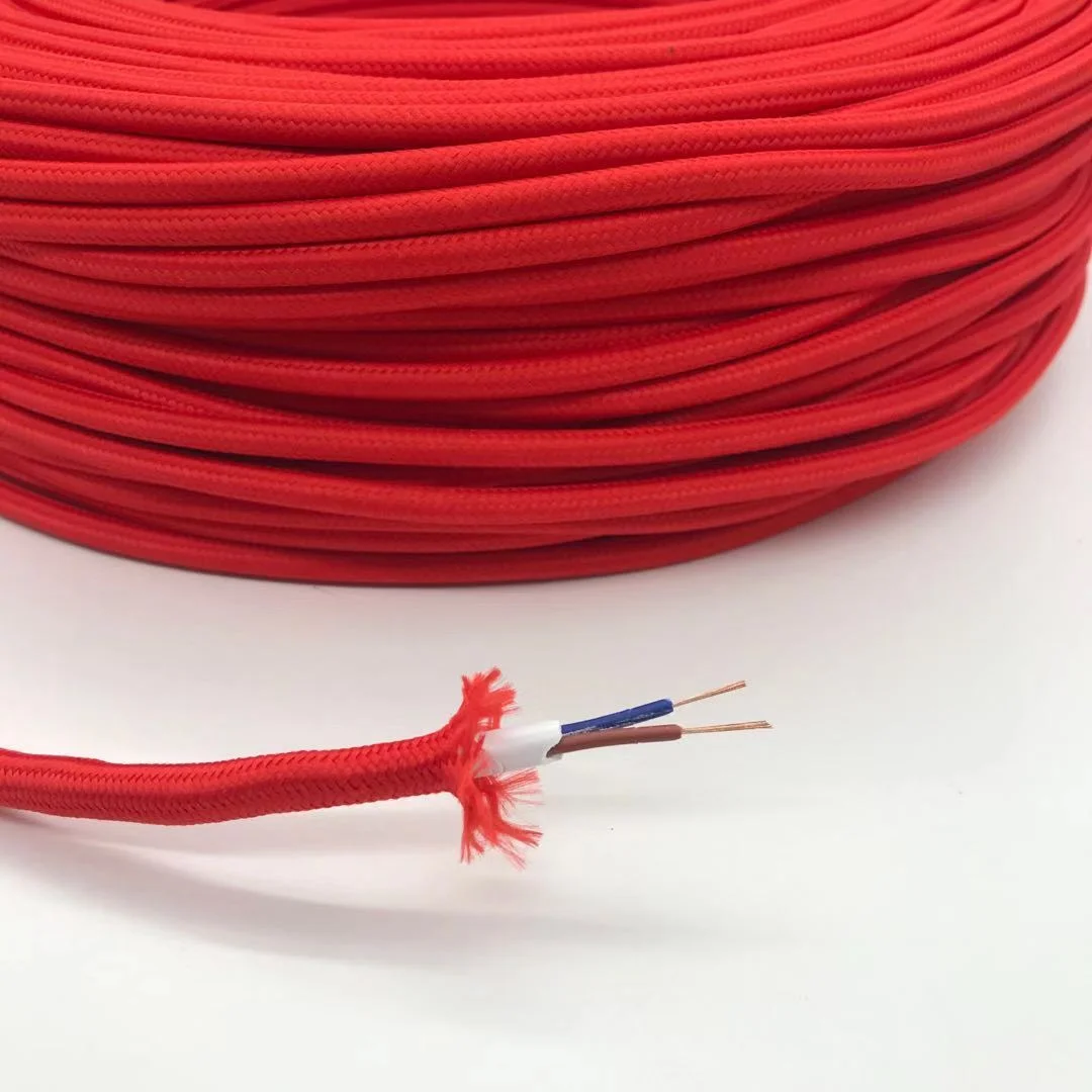 2m 3m 5m 10m 250V 2 Core 0.75mm2 Textile Electric Wire Fabric Cloth Braided Flex Cable Vintage Lamp  Cord