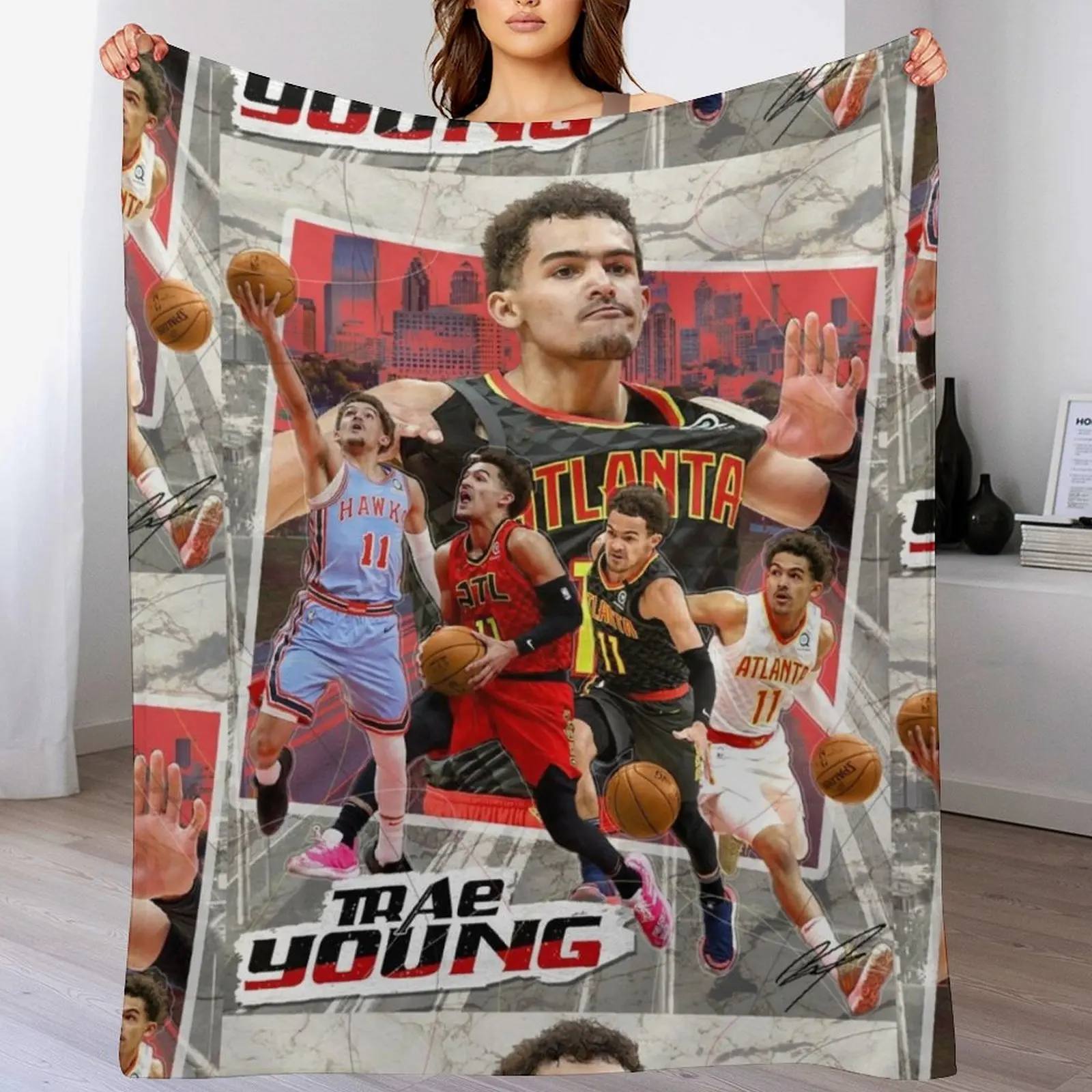 

Trae Young Throw Blanket Summer Luxury Thicken Blankets