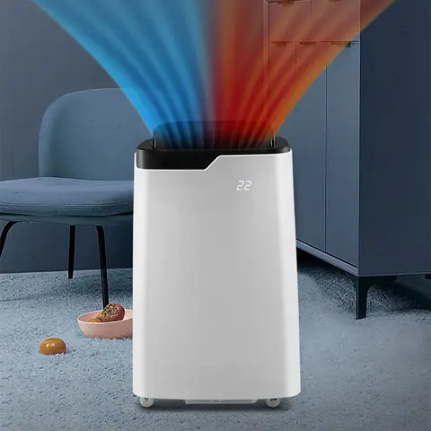 휴대용 에어컨 4200W 단일 냉각 및 난방 일체형 기계 설치가 필요 없는 압축 냉동 에어컨