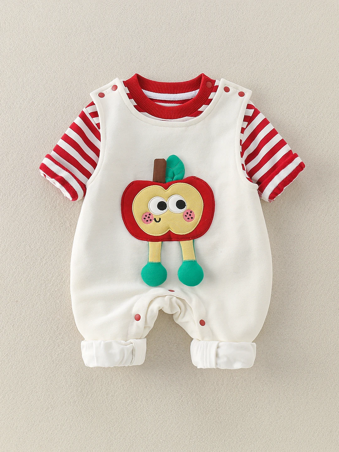 

Очаровательный комплект для девочек: комбинезон и боди из дышащего полиэстера и хлопка, весенняя коллекция, милый мультяшный дизайн