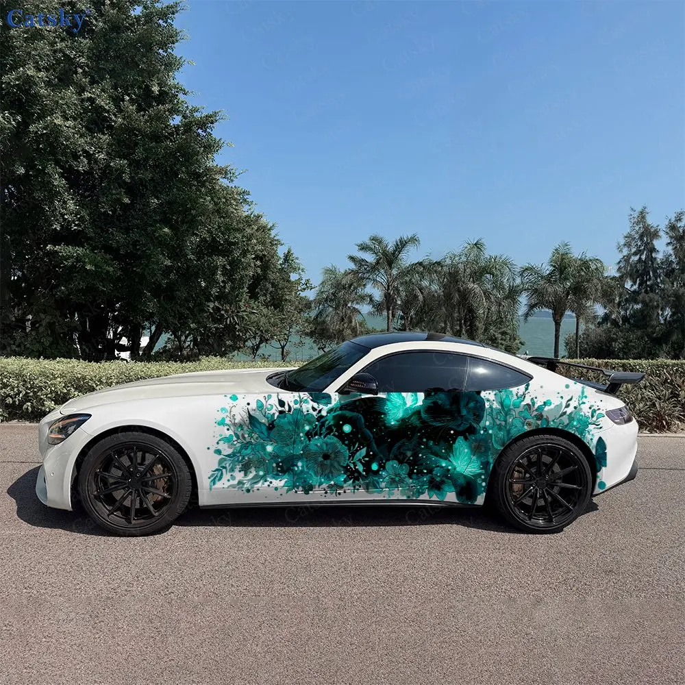 

Флуоресцентные наклейки на боковые части автомобиля «Черная кошка», самоклеящиеся, из ПВХ, водонепроницаемые и устойчивые к царапинам, аксессуар для автомобиля, подарок