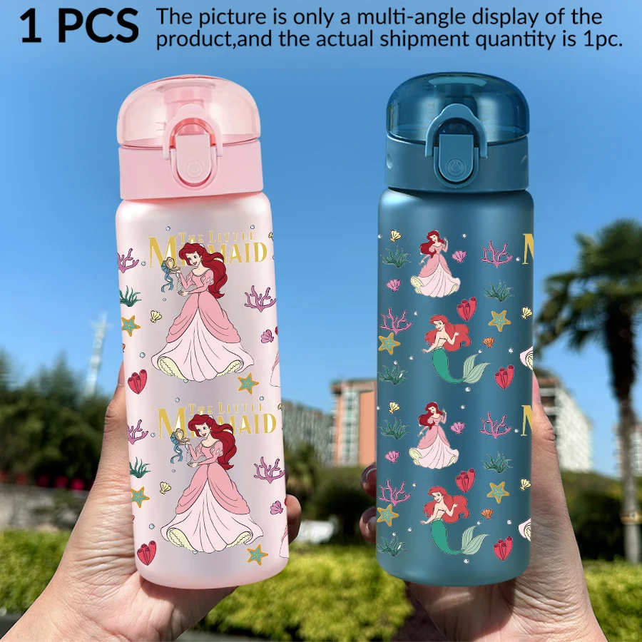 

1Pc Disney Little Mermaid/Coral/Pattern 26oz Plastic Water Bottle sports cup as Birthday/Back to School Gift