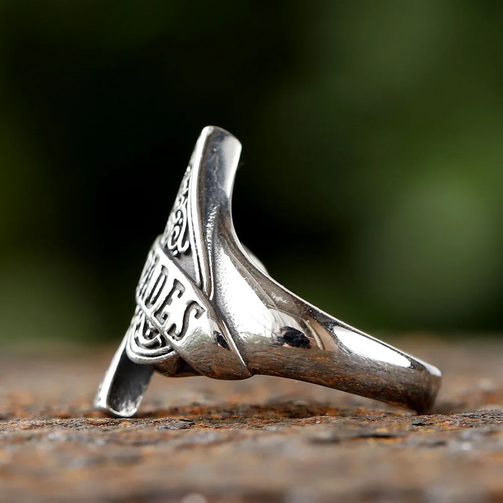2024 New 316L Stainless Steel Vintage Ace of spade playing card Ring For Men Women Punk Motorcycle Jewelry Party GIFT