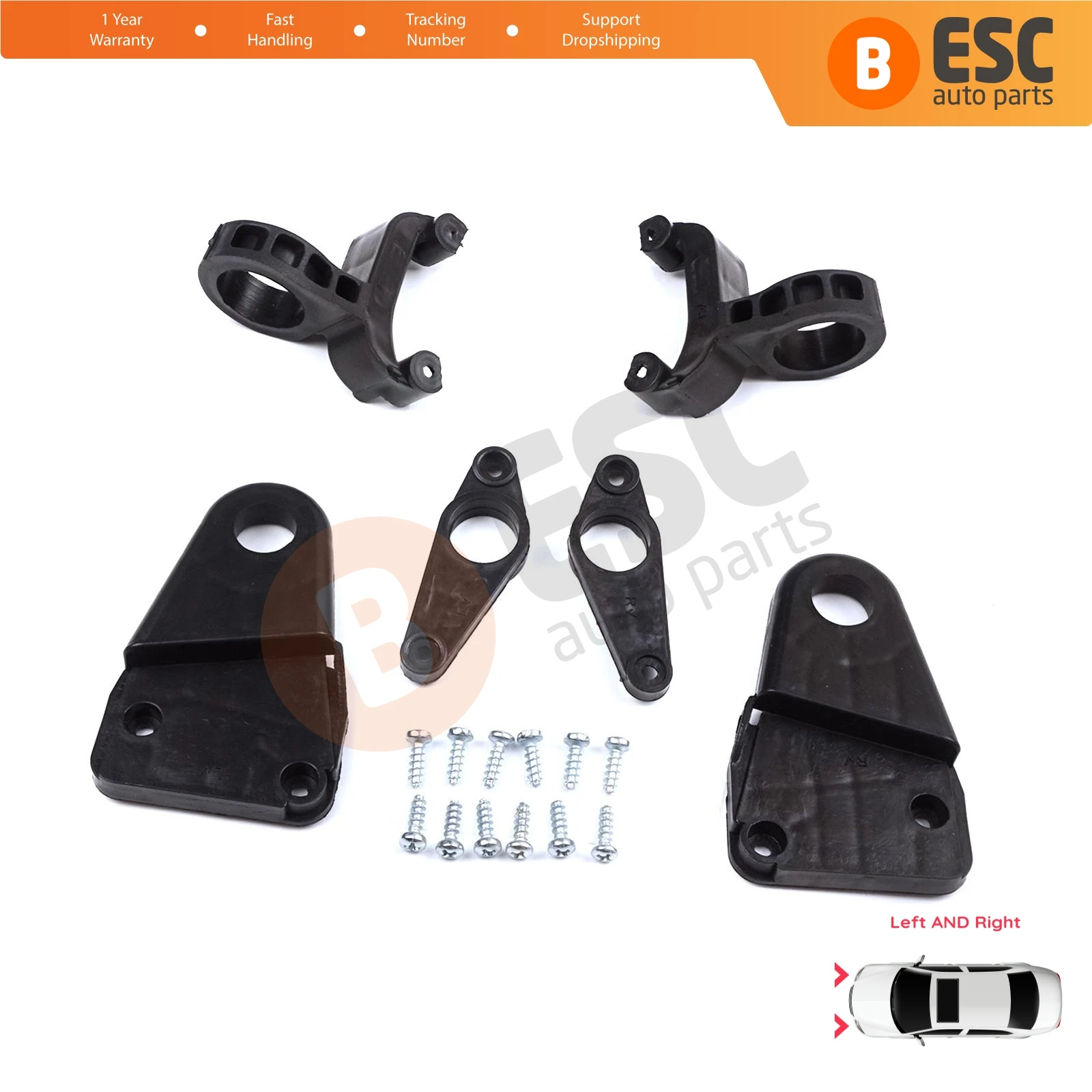 EHL561 Headlight Holder Mount Repair Bracket Tab Set Right Left Side for Skoda Octavia MK3 5E 2012-2019 5E0998225 5E0998226