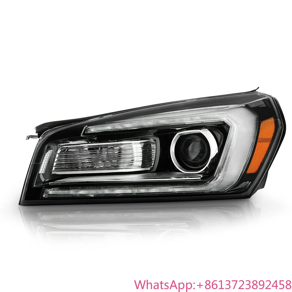 

Black Tube Halogen Projector Headlight for 2013-2016 GMC Acadia Pair Set Headlamp Head Light 23358995 GM2503376