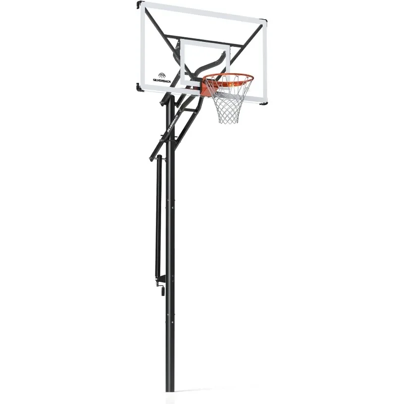 Silverback in-Ground Basketball Hoops with Adjustable-Height Basketball Goal Backboard  Basketbal Training Equipment