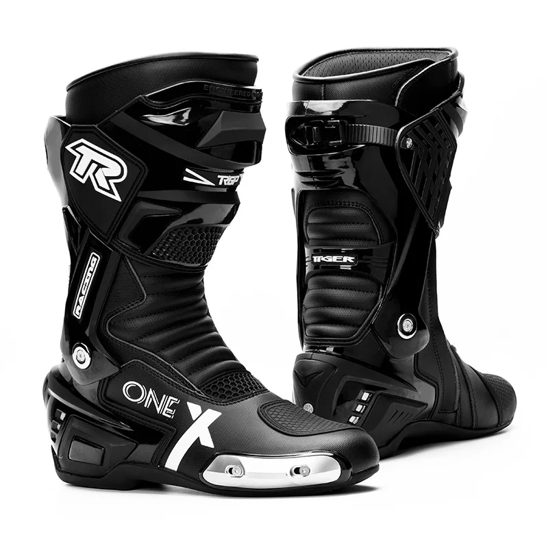 

X-one Motorcycle Boots Men's Track Boots Leather Riding Microfiber Perfect Professional Motocross Shoes