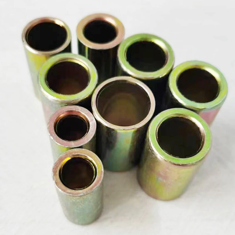 1 set /2 pieces High-Pressure Hose Crimp Tools Pipe Sleeve Shell Connector Hose Compression Steel Sleeve Pipe Joiner