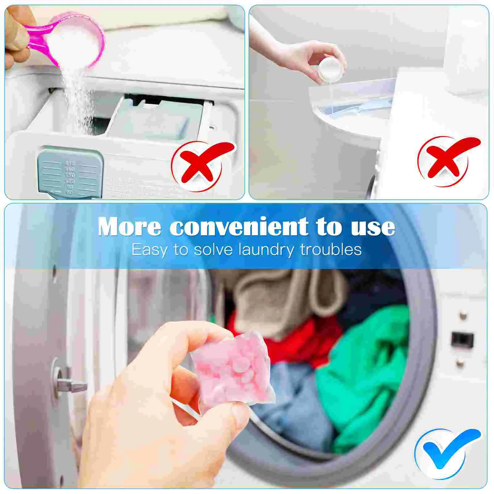 50 Pcs Fragrance Condensate Beads Washer Machine Scent for Laundry Boosters Liquid