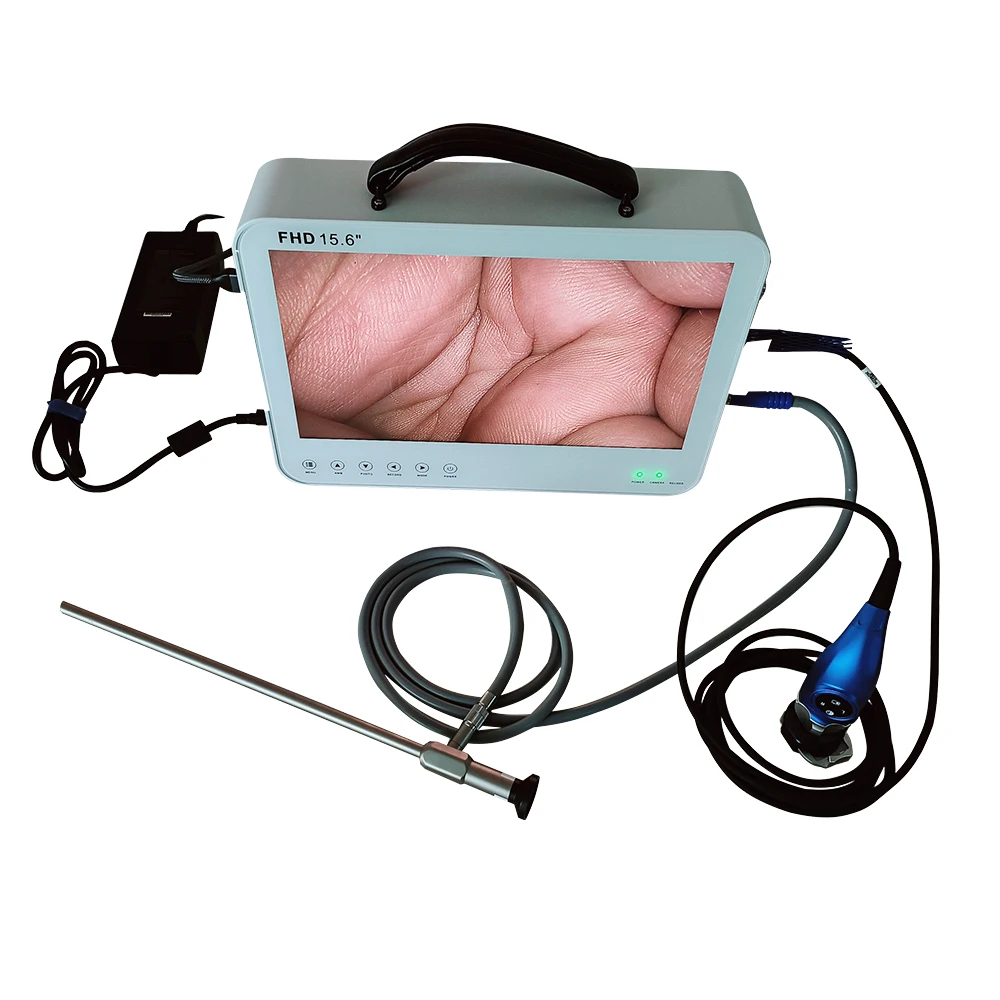 Camjoy Portable Surgical Endoscopy Equipment 4 in 1 15.6 Inch Full HD Endoscope Camera Unit for Laparoscopy ENT PTED