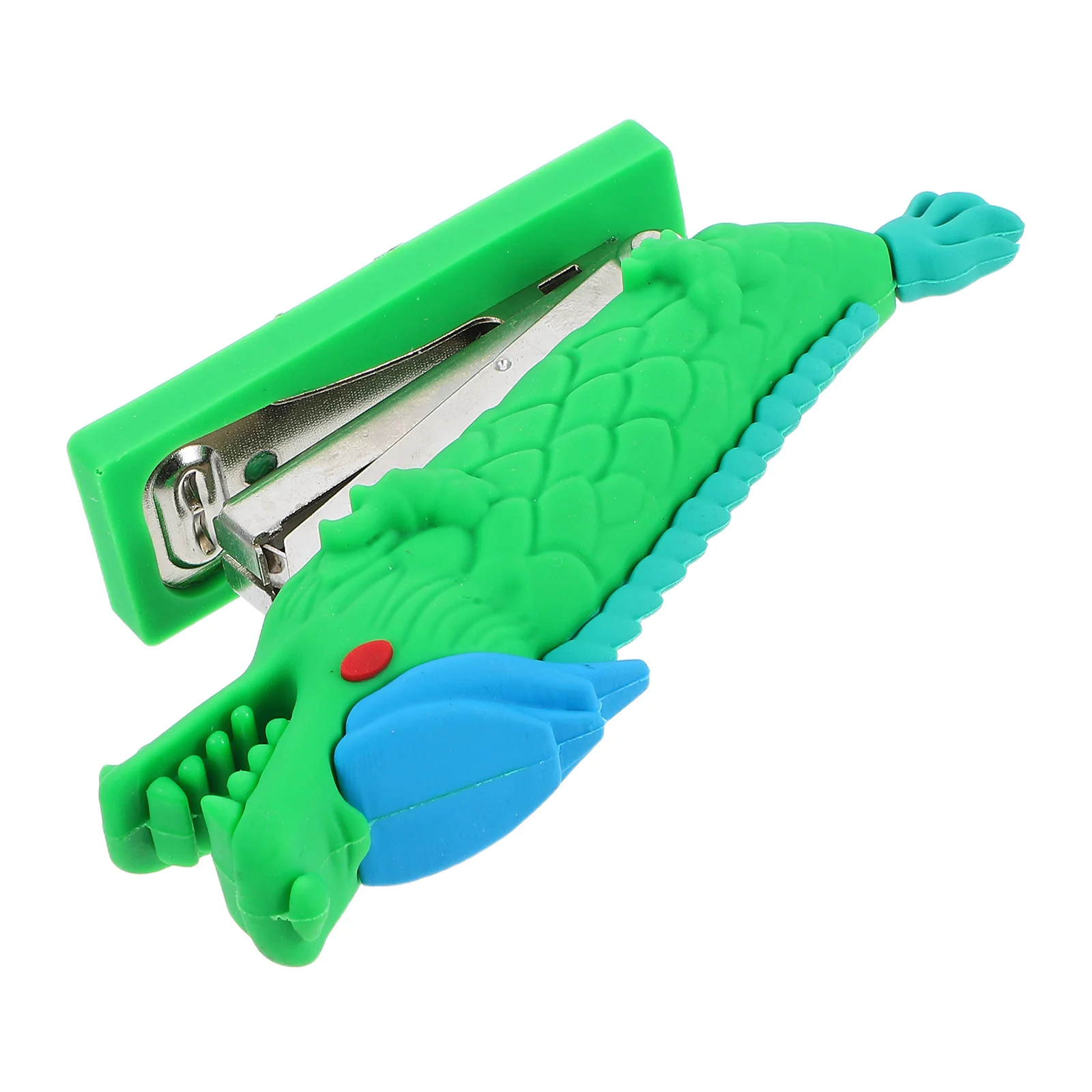 Stapler Mini Naga Lucu Perlengkapan Kantor Portabel Kompak Gaya Kartun untuk Alat Tulis Meja Siswa Stapler Tangan