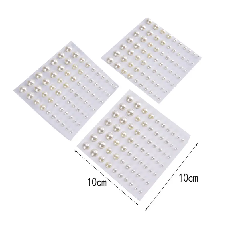 70pcs/ Sheet 3D Pearl Face Jewels Eyeshadow Stickers Self Adhesive Face Body Eyebrow Diamond Nail Stickers Diamond Decoration