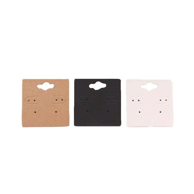 

50pcs 5x5cm Stud Earrings Display Holders Paperboard Earrings Clasps Cards Organizers Hang Tag For Diy Jewelry Packaging Making