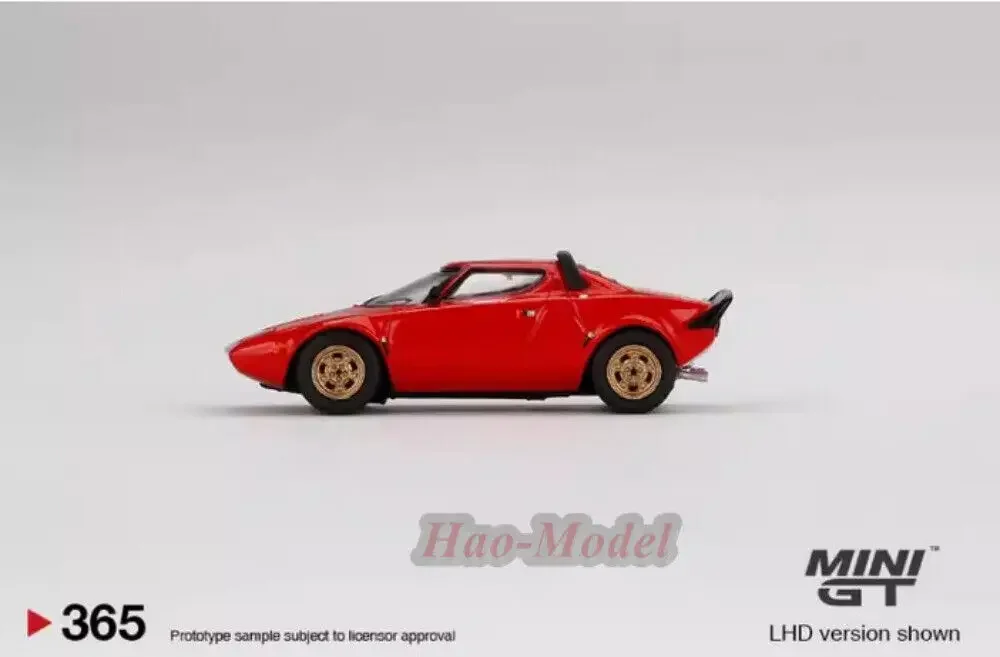 1/64 For Lancia Stratos Stradale Car Model Alloy Diecast Simulation Kids Toys Boys Birthday Gifts Hobby Display Ornaments Red