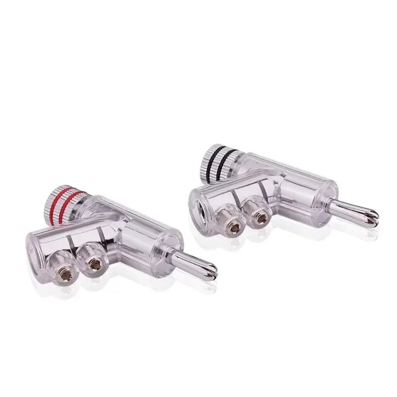 HEDANP Y-förmige Bananenstecker, Audio-Stecker, Hi-End-Kupfer für selbstsichernde 4-mm-Kopf-Lautsprecher, Terminal, Verstärker, Unterhaltungselektronik 4