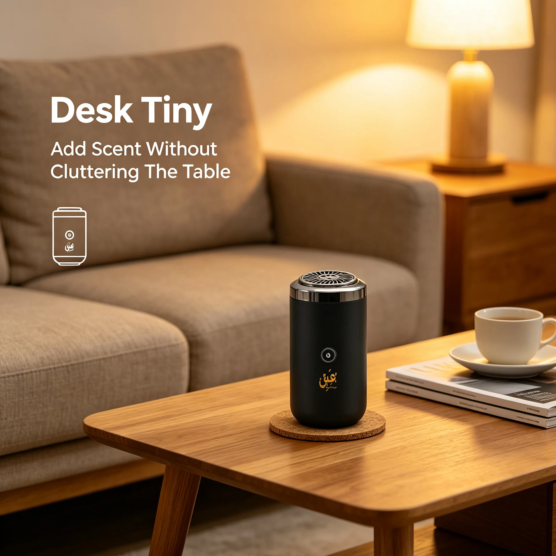 Rechargeable Portable Aromatherapy Diffuser, Easy One-Touch Operation, Can Be Placed in the Car or on a Desktop, Long-Lasting Fragrance to Eliminate Space Odors