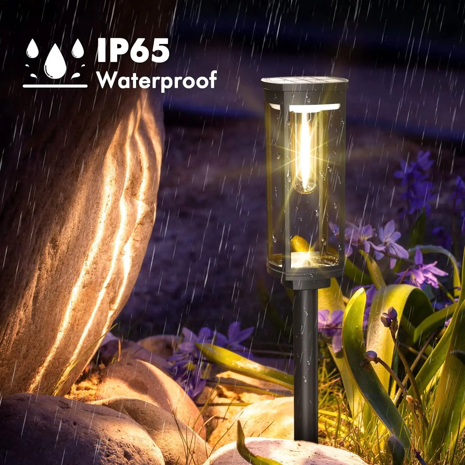 1/2/6/12pcs Led Solar Pathway Lights Waterproof Outdoor Solar Lamp for Garden/Landscape/Yard/Patio/Driveway/Walkway Lighting