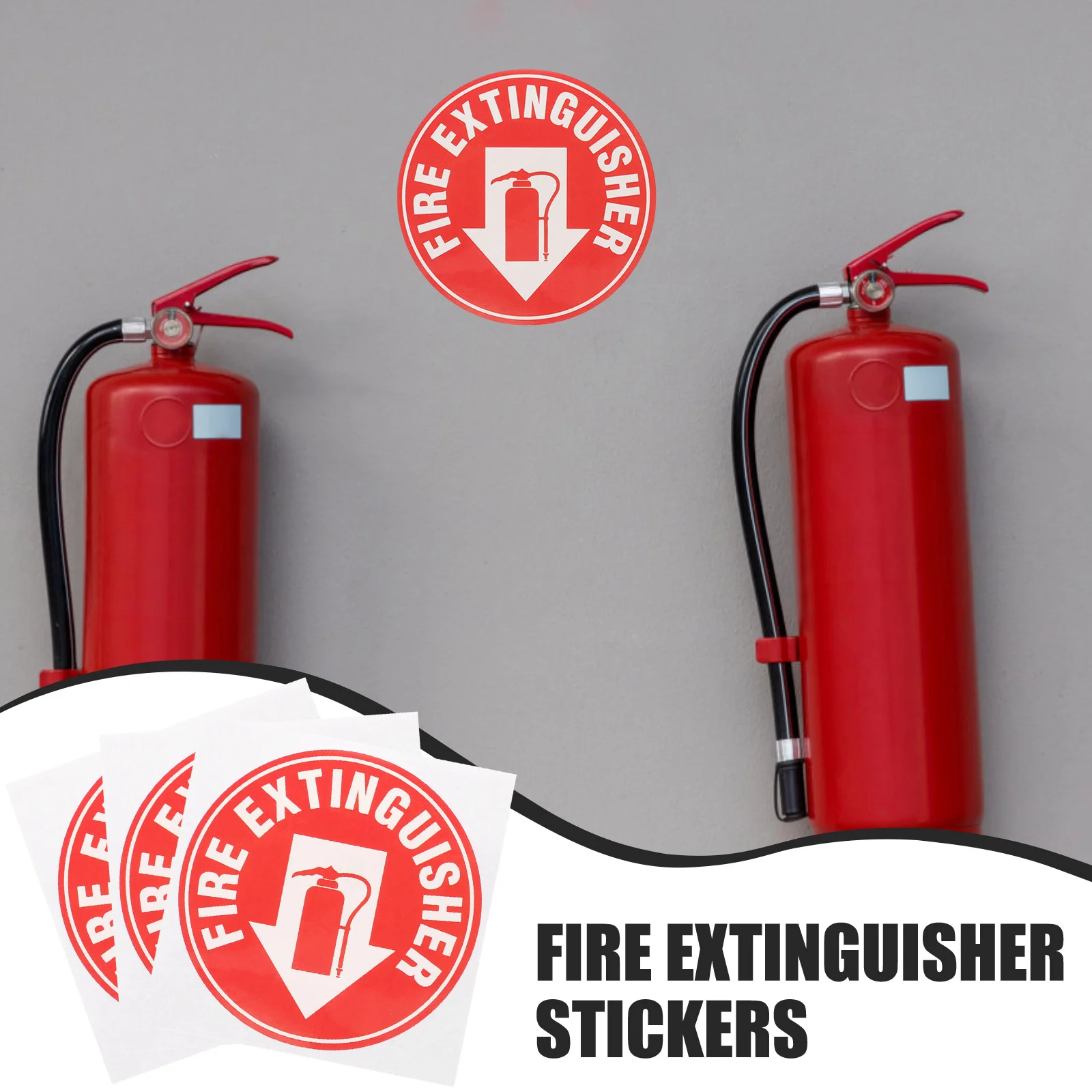 3-delige brandblusser sticker teken sticker applique zelfklevend voor kantoor het huisdier