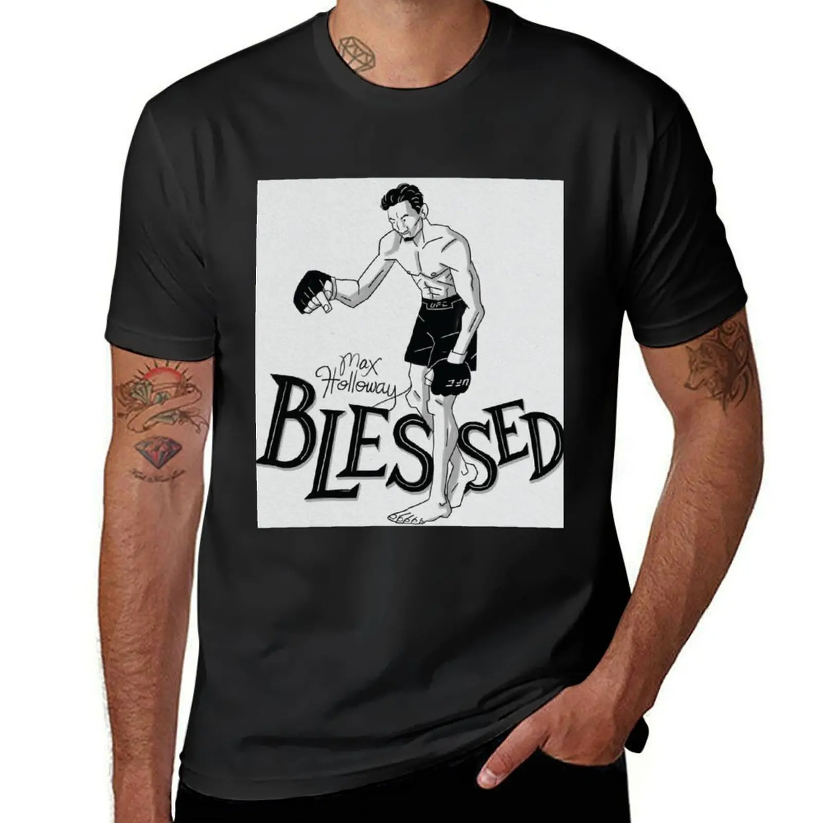 MAX HOLLOWAY BLESSED EXPRESS T-Shirt cute tops tees blacks plain t shirts men