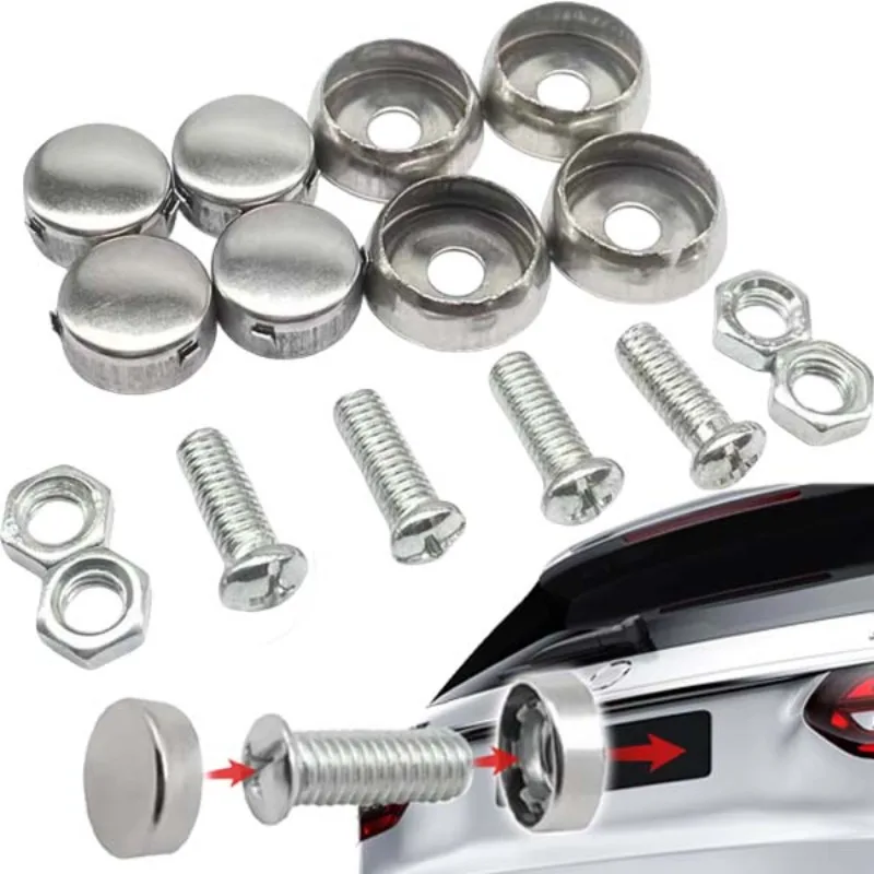

Fixing Nut Buckle Screw Anti-theft Car License Plate Bolts Frame Screw for Fastening Frame License Plate Cover Security Bolts