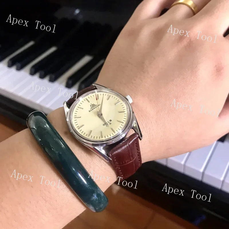 Original manual mechanical watch, men's and women's belt steel band watch, neutral watch, student mechanical watch, fashionable