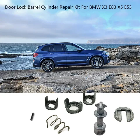 Ремкомплект цилиндра замка двери автомобиля для BMW X3 E83 X5 E53, передний левый/правый, 7 шт./компл.