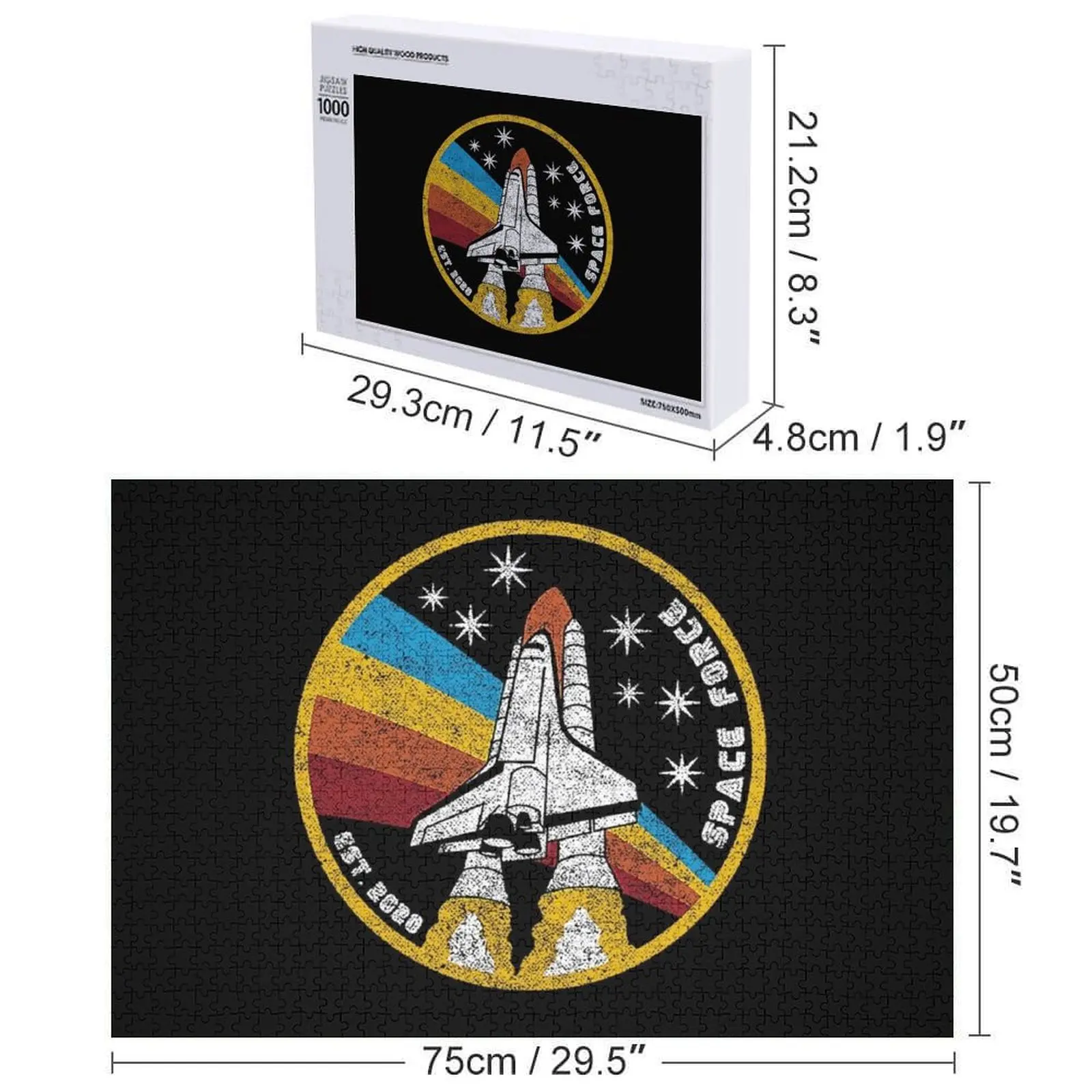 Space Force Shuttle Shirt Jigsaw Puzzle Woodens For Adults Personalised Wood Animals Scale Motors Puzzle