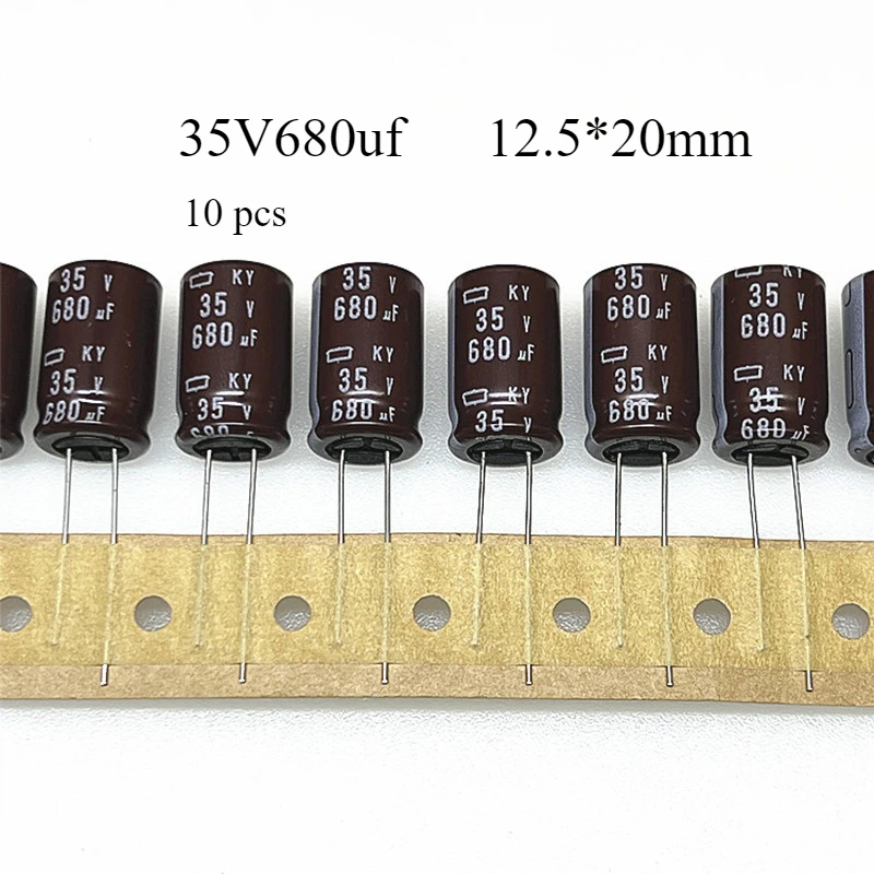 

(10 шт.) NIPPON CHEMI CON алюминиевый электролитический конденсатор 35v680uf 12,5*20 KY высокочастотный конденсатор с длительным сроком службы 680uf35V