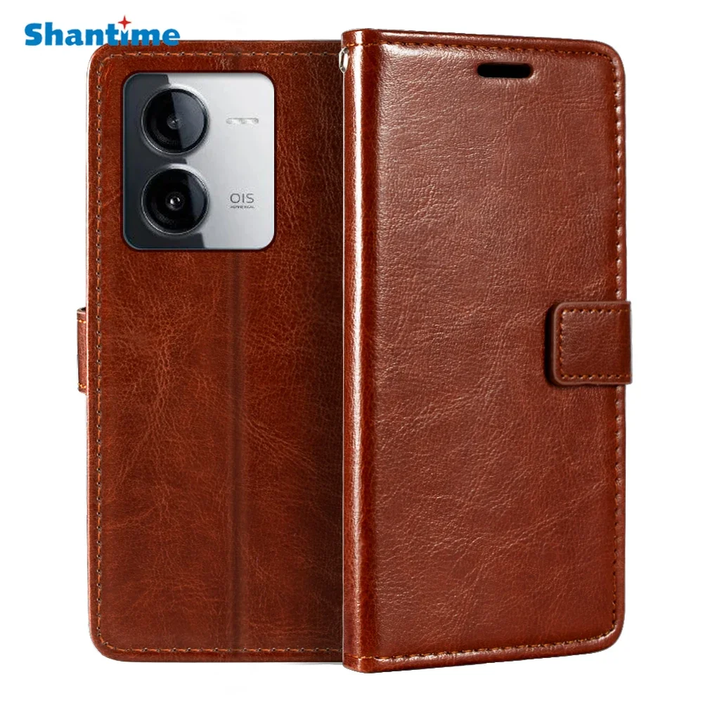 Case For Vivo iQOO Z8 5G China Wallet Premium PU Magnetic Case Cover With Card Holder And Kickstand For Vivo Y100t 5G PD2314