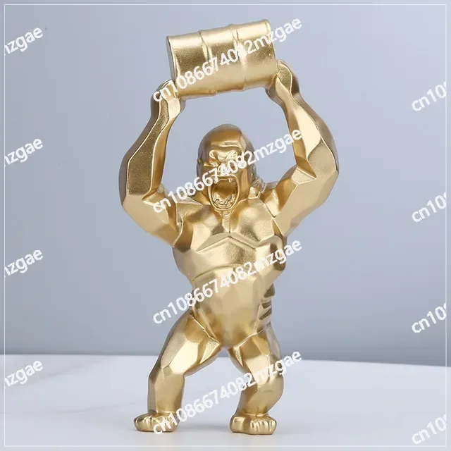 painted-gorilla-statue-simulated-resin-animal-sculpture-exquisite-figure-craftsmanship-home-decoration-desktop-decoration