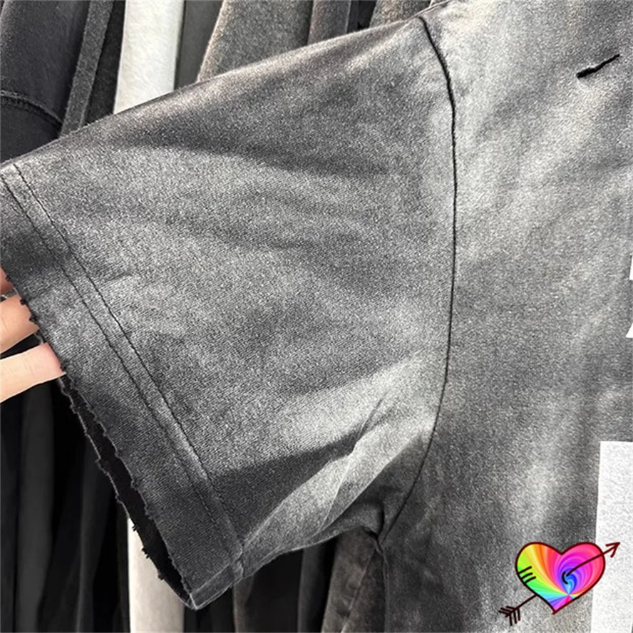 2024 Fading Grey Enfants Riches Deprimes Tee Men Women Break Details Washed ERD T-shirt Oversize Tops Vintage Short Sleeve