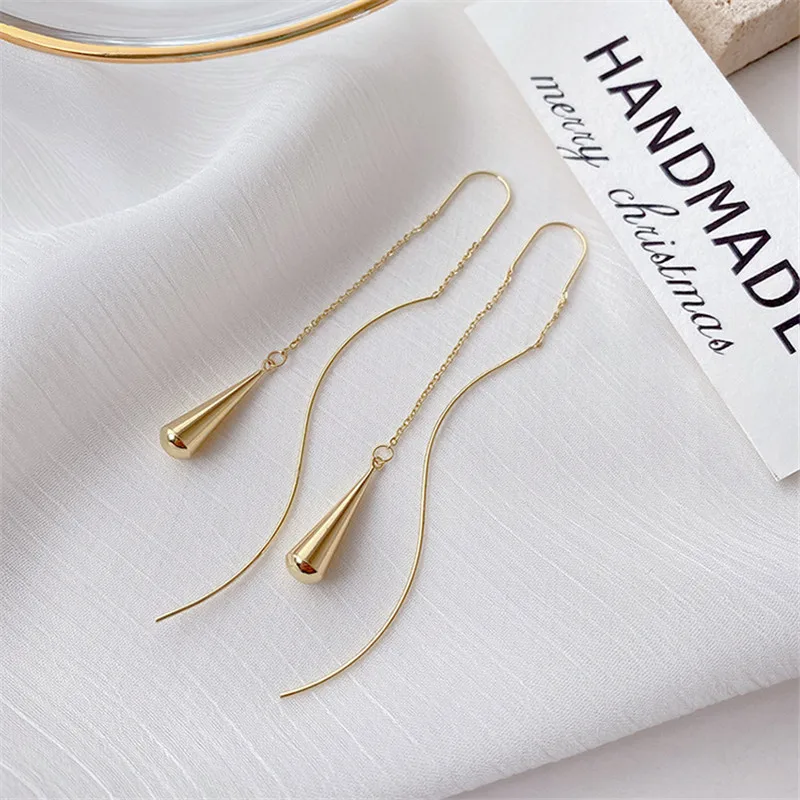 Fashion Long Tassels Hanging Drop Earrings For Women Crystal Big Dangle Earring Wedding Jewelry Statement pendientes 2021 New