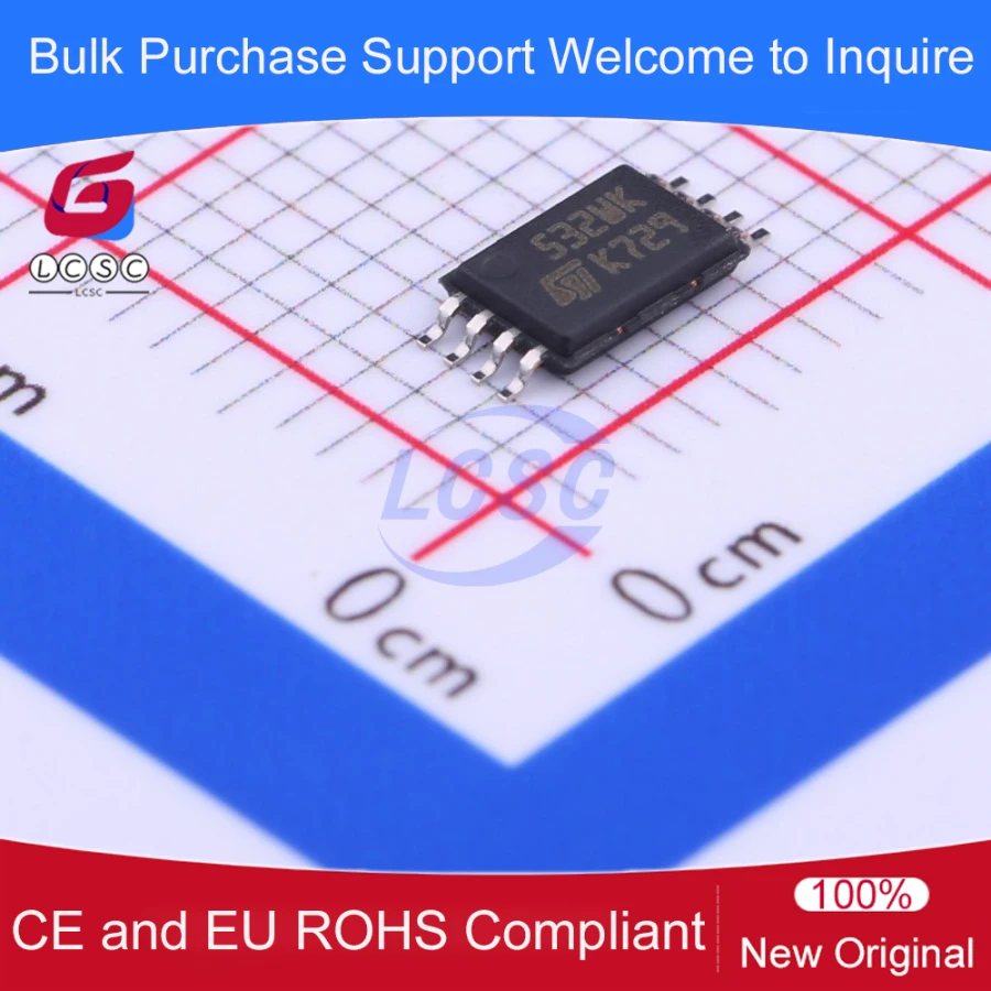 10Pcs/Pack M95320-WDW6TP EEPROM 2.5V~5.5V 32Kbit 20MHz SPI TSSOP-8 Memory IC Chip Code 532WK Integrated Circuit