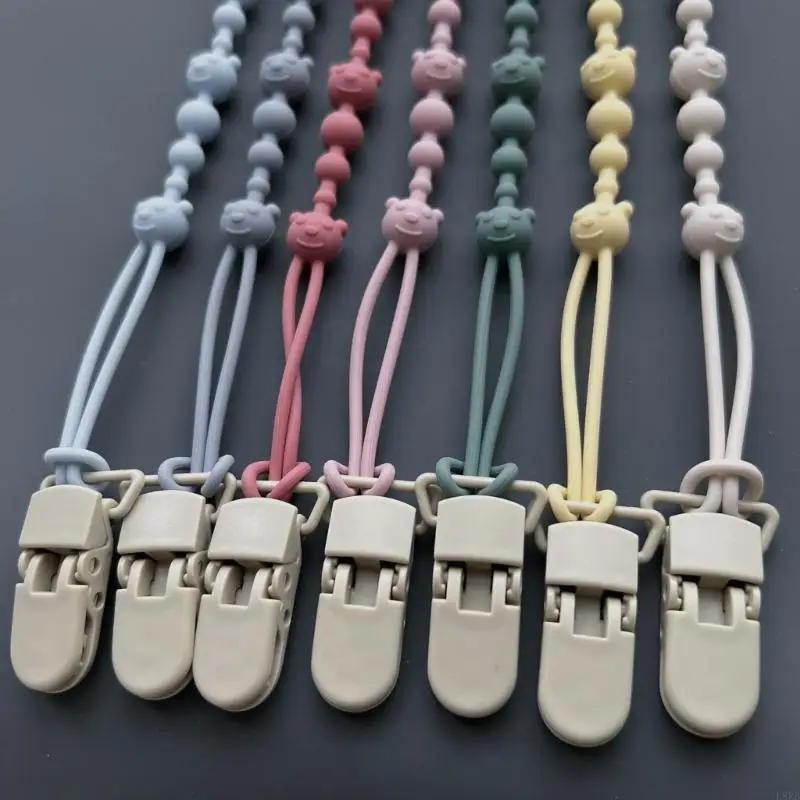

Soft Silicone Pacifier Clip Lightweight Baby Pacifier Holder Teething Chew Toy Holder Baby Showers Present for Newborns L8RB