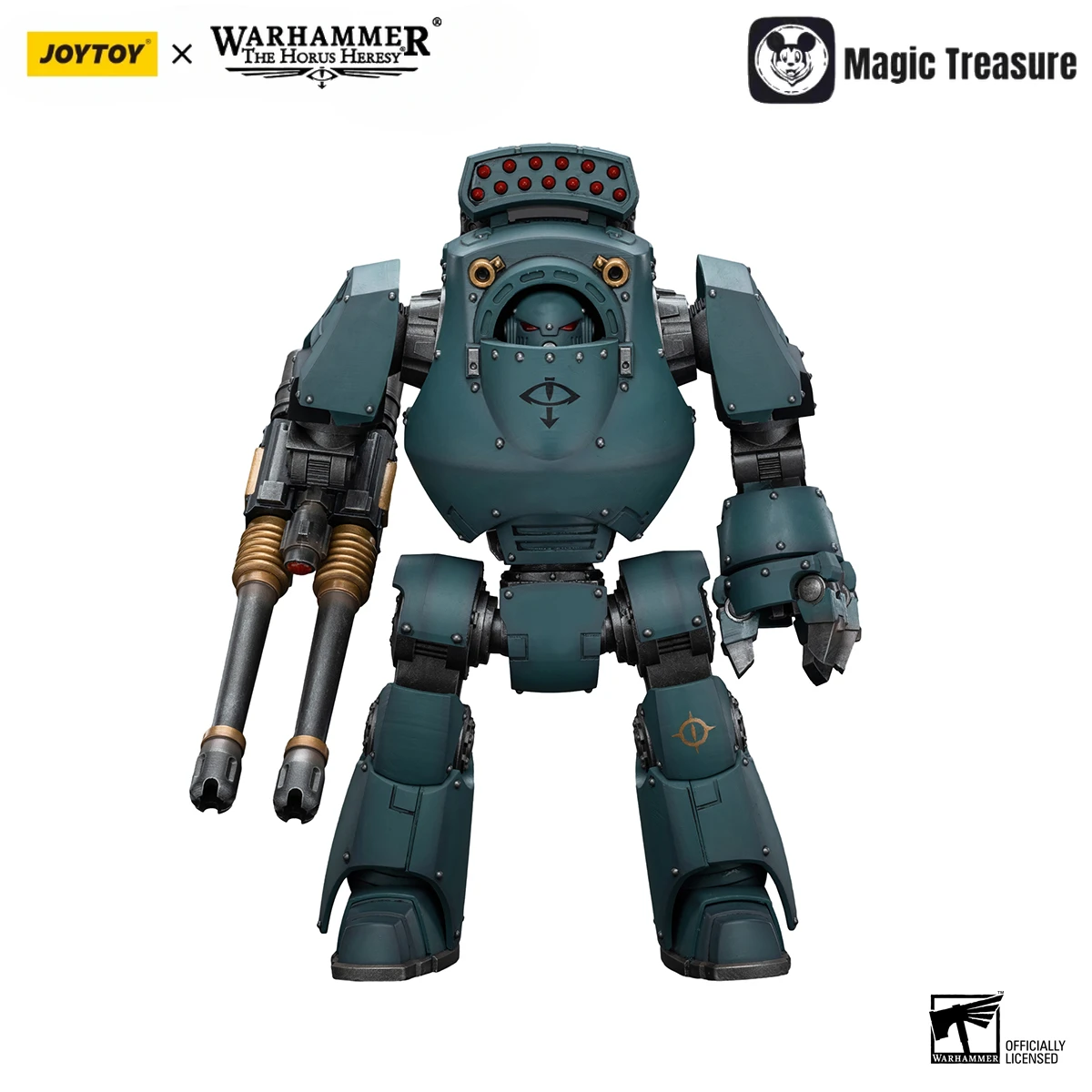 In Stock JOYTOY Warhammer 40000 1/18 Movable Mecha Sons of Horus Contemptor Dreadnought Mecha Gravity Autocannon 27CM Model