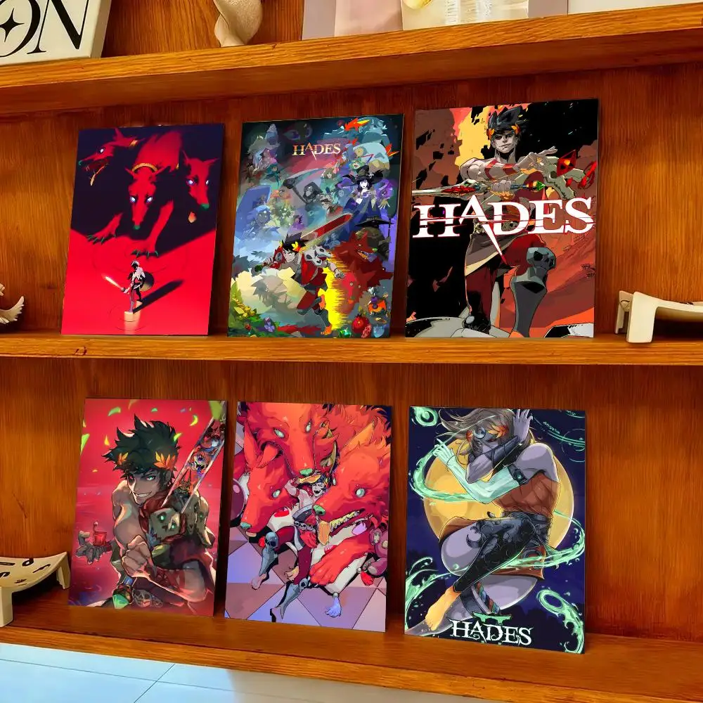 Game H-Hades Poster HD Self-adhesive Waterproof Paper Sticker Suitable For Living Rooms Bedrooms Home Decor