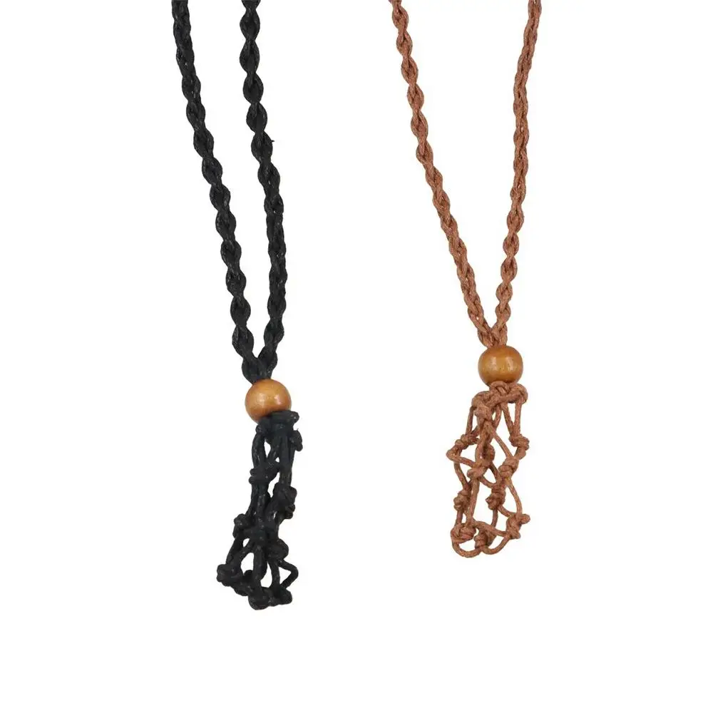 DIY Necklace Cord Braided Length Adjustable Crystal Necklace Holder Hand-woven Wax Rope Braided Necklace Cord Bracelet