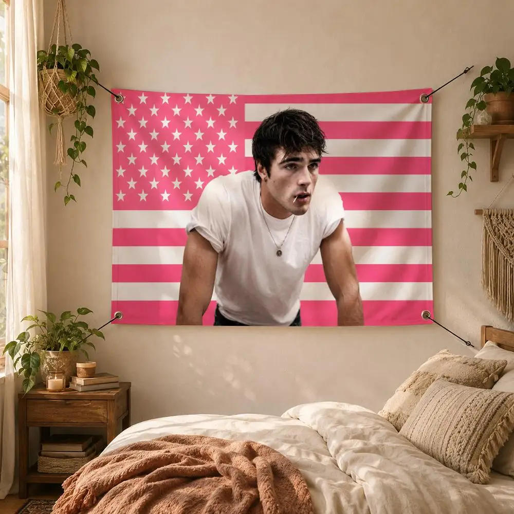 Actor J-Jacob Elordi Flags Decorative Flag Banner for Outdoor Garden Yard Camping Party Home Wall Hanging Decor