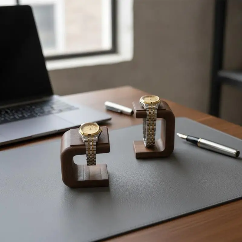 Natural Wood Grain Wooden Watch Holder Jewelry Organizer Display Stand for Bracelet Ring Watch Dresser Display