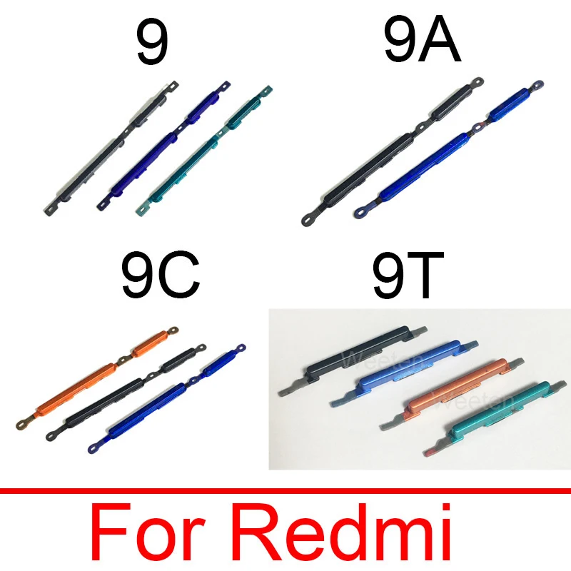

Power Volume Side Button For Xiaomi Redmi 9 9A 9C 9T On/Off Power Volume Audio Up Down Control Side Key Button Replacement Parts