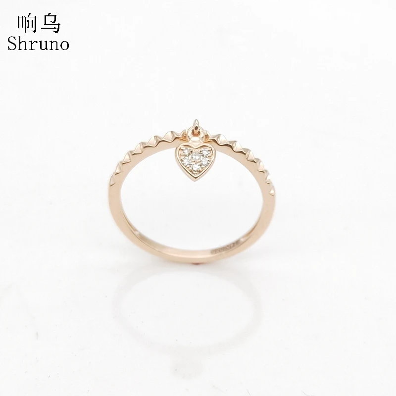 

Solid 14k 10k Rose Gold Round VVS/DEF Lab Grown Diamond Moissanite Engagement Ring Women Love Style Fine Jewelry Moissanite Ring