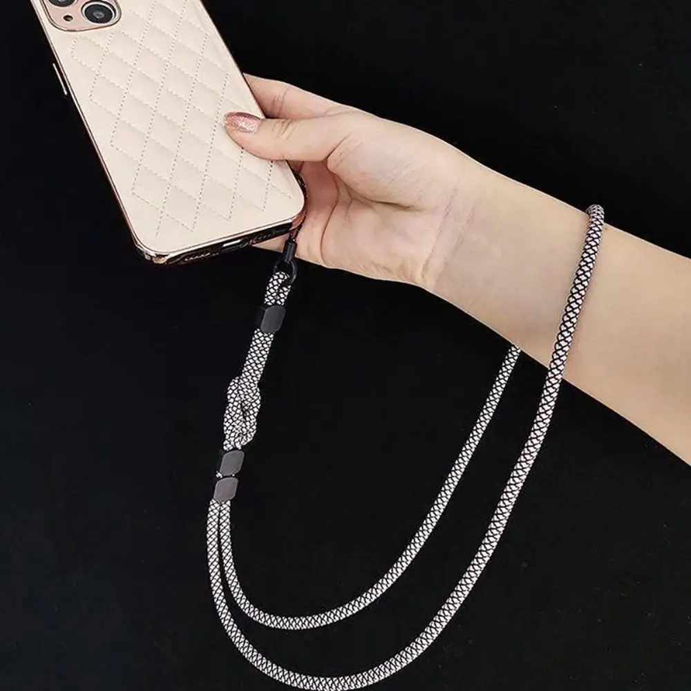 New Hand-woven Mobile Phone Lanyard Long Adjustable Neck Hanging Chain Anti-lost Detachable Dual-use Lanyard